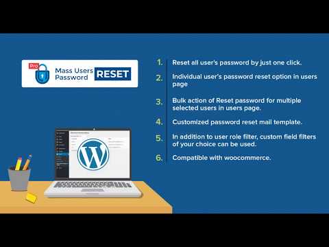 Mass User Password Reset Pro – WordPress Plugin that enhance user security by one click