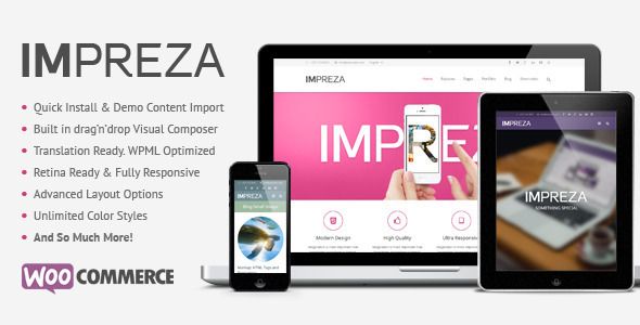 Impreza — универсальная тема WordPres для создания стильного сайта