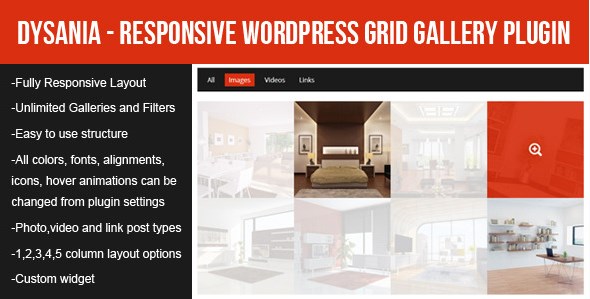 Dysania Grid Gallery — создание сетки галерей изображений и видео