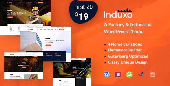 Induxo — фабрично-промышленная тема WordPress