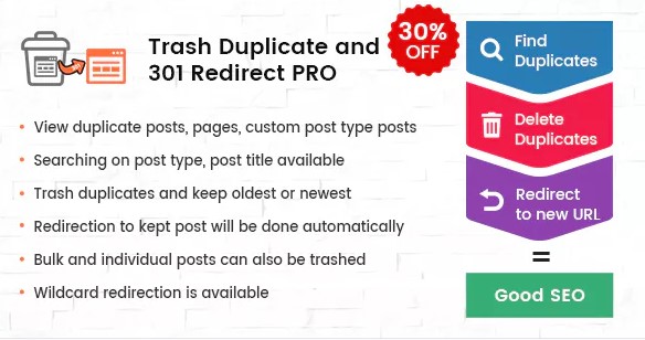 Trash Duplicate and 301 Redirect PRO – поиск и устранение дублирующего контента на сайте