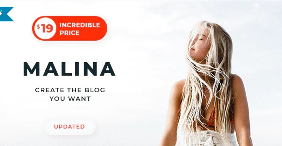 Malina – красивая тема WordPress для блога с магазином